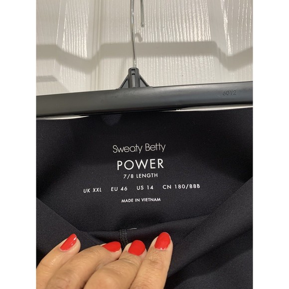 NWT Women's Sweaty Betty Power High Waist 7/8 Workout Leggings Black Size XXL - Picture 4 of 9